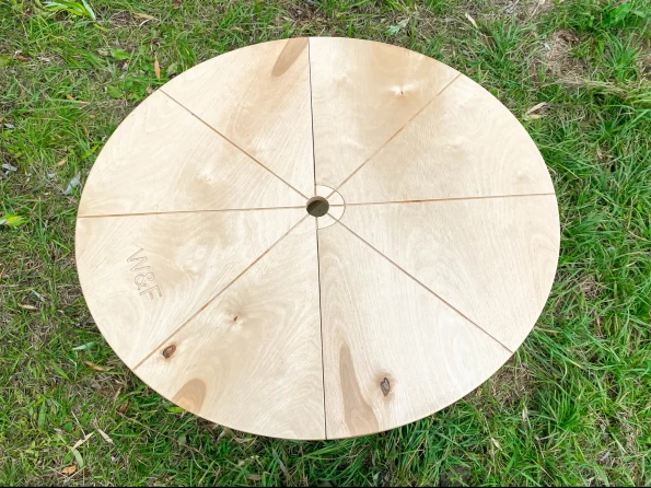 Wooden folding table