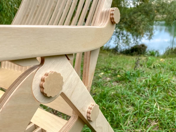Wooden folding chair